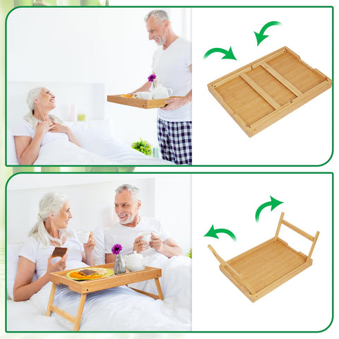 Artmeer bandeja cama escritorio portátil, superficie estable para portátil ligero.