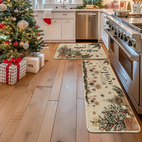 Artoid Mode adorno navideño, alfombra de cocina 24x59 para entrada y comedor