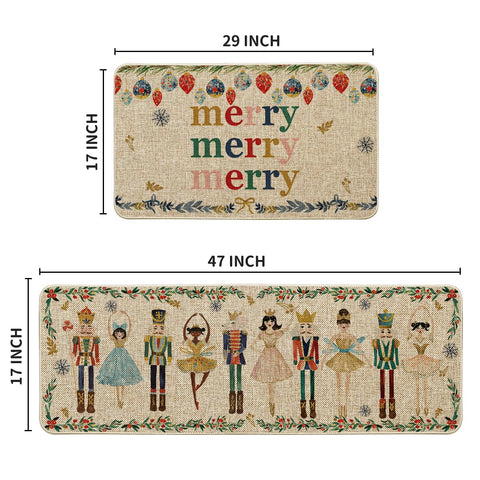 Alfombra antideslizante Artoid Mode con diseño navideño; segura sobre superficies mojadas.