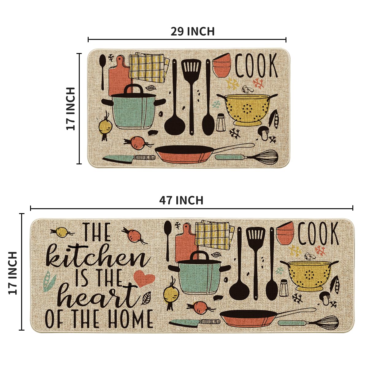 Alfombra Artoid Mode para cocina, diseño estacional, toque decorativo versátil