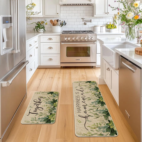 Alfombra Artoid Mode cocina Eucalipto 17x47 para decoración y protección del piso.
