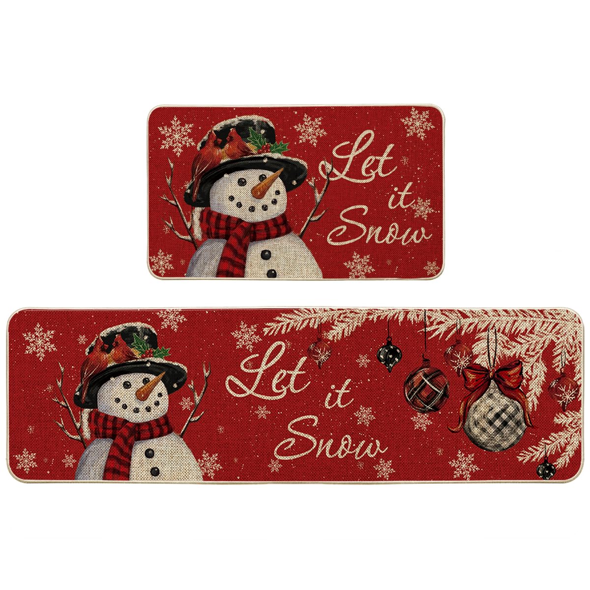 Artoid Mode alfombra de cocina con muñeco de nieve, decorativa y duradera.