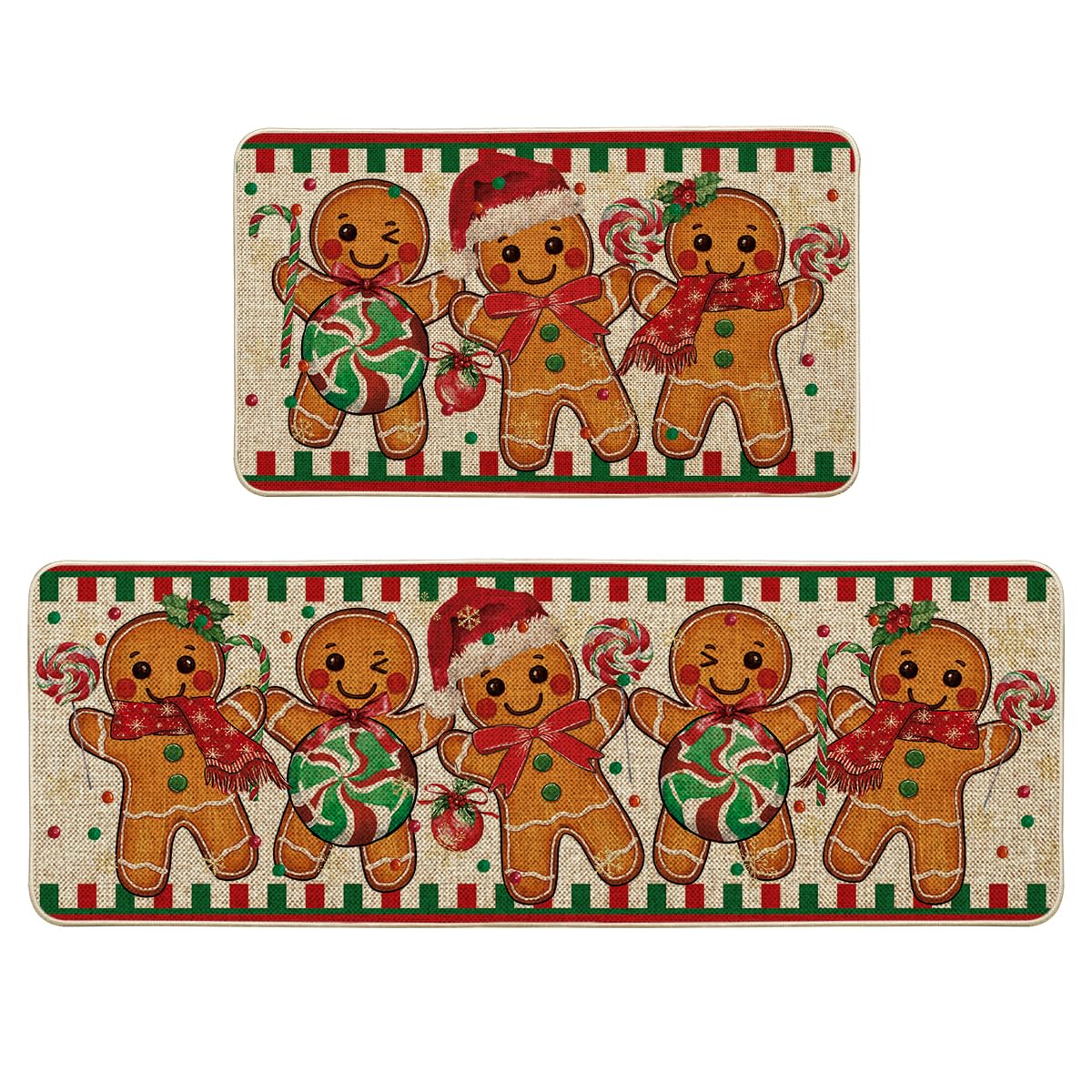 Alfombra Artoid Mode de navidad con jengibre, ideal para dar color y protección en la cocina.
