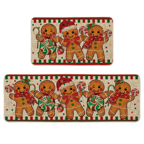Alfombra Artoid Mode de navidad con jengibre, ideal para dar color y protección en la cocina.