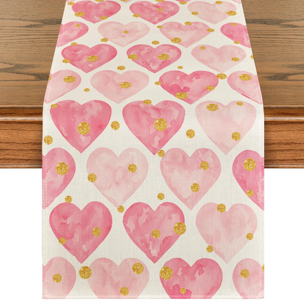 Artoid Mode amor dorado rosado: runner de mesa ideal para San Valentín en casa