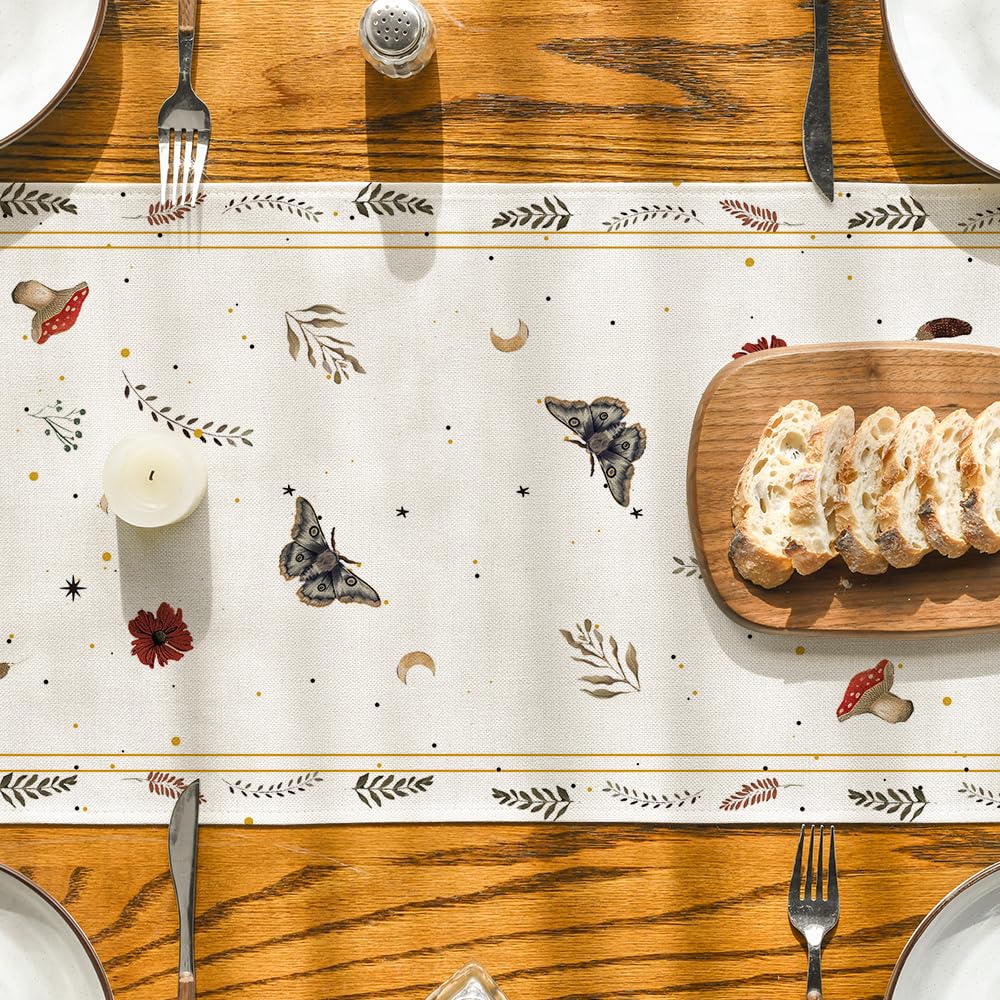 Artoid Mode beige con diseño otoñal, mejora la mesa en comidas.