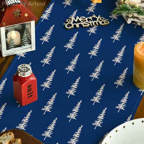 Artoid Mode mantel para comedores con motivos festivos en tono azul