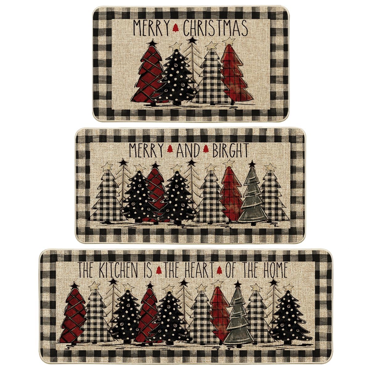 Alfombra Artoid Mode Buffalo Plaid para cocina 17x29 protege suelos y añade calidez.