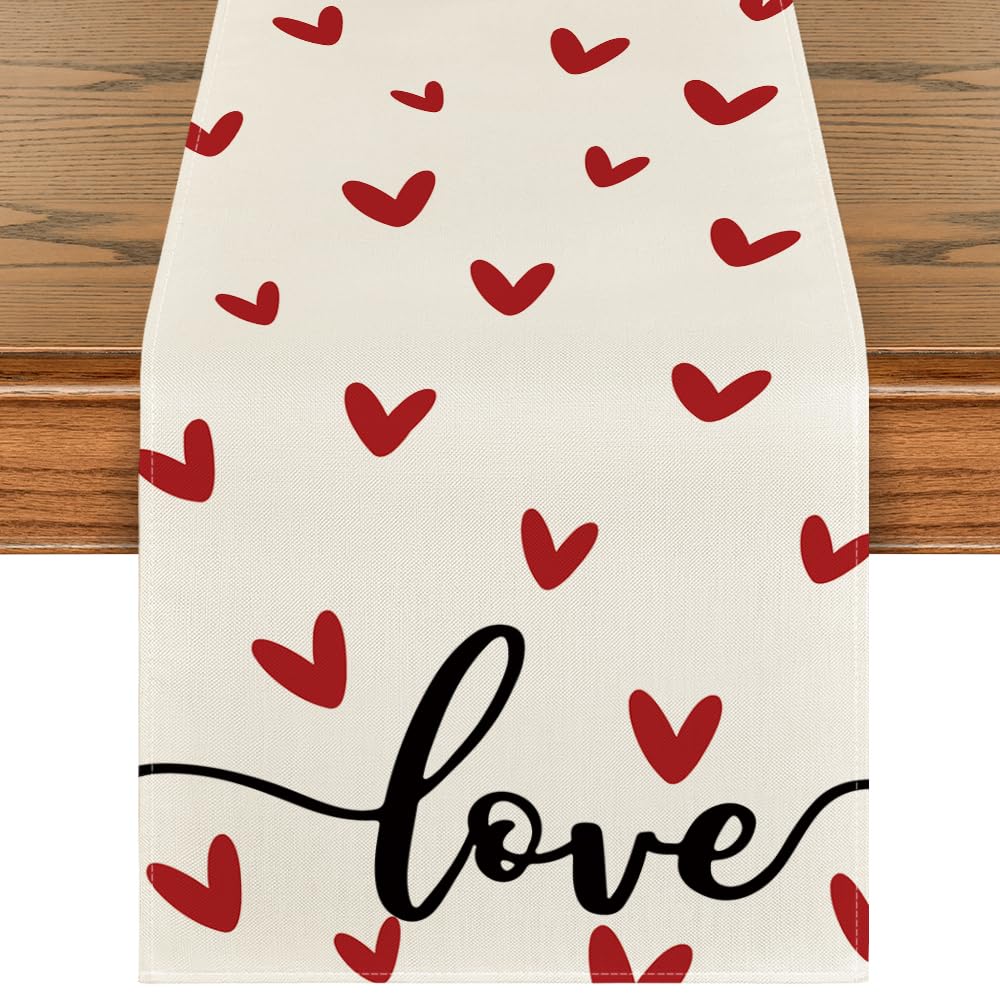 Artoid Mode camino de mesa blanco con motivo romántico para ocasiones especiales.