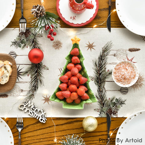 Camino de mesa de Artoid Mode con diseño colorido para cenas temáticas