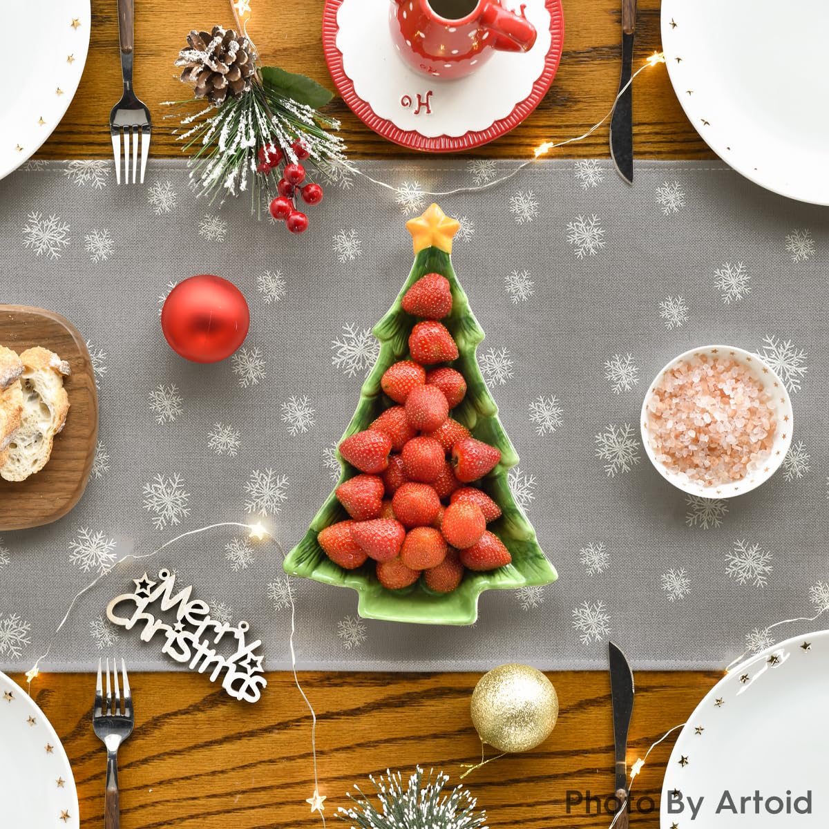 Artoid Mode camino de mesa tamaño 13x108 pulgadas para 8-10 comensales