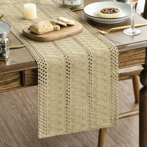 Artoid Mode cinta de mesa arpillera marrón protege la superficie con estilo rústico