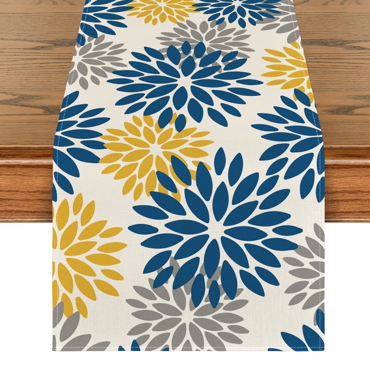 Artoid Mode cinta de mesa floral dalia azul para cenas diarias y fiestas