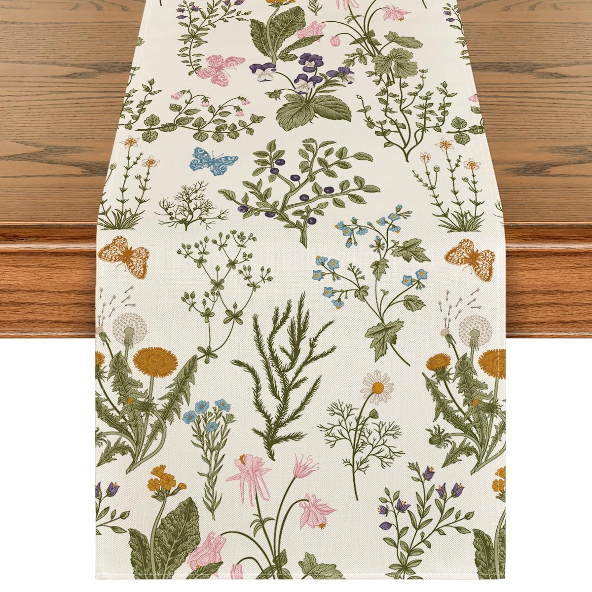 Artoid Mode cinta de mesa primavera floral, decorativa y duradera para el comedor.