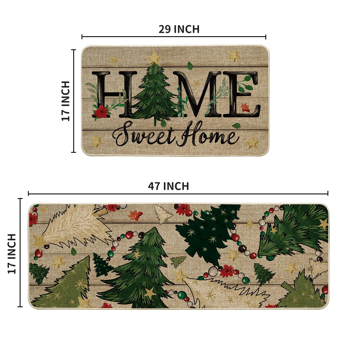 Conjunto de dos alfombras Artoid Mode para cocina, versatilidad en casa