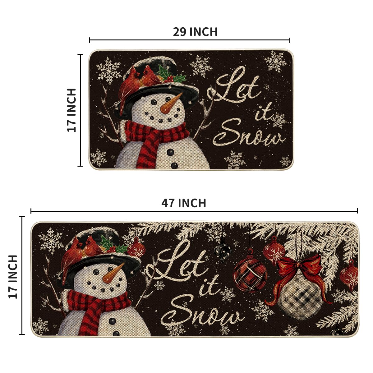Alfombra Artoid Mode copos de nieve para cocina 17x29, añade estilo y seguridad.