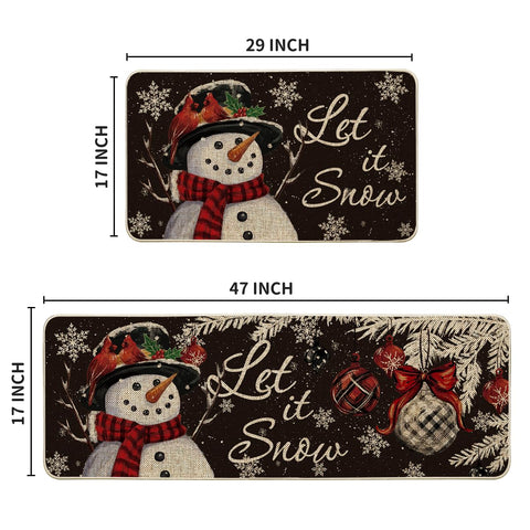 Alfombra Artoid Mode copos de nieve para cocina 17x29, añade estilo y seguridad.