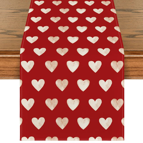 Artoid Mode mantel San Valentín con corazón rojo para decorar la mesa