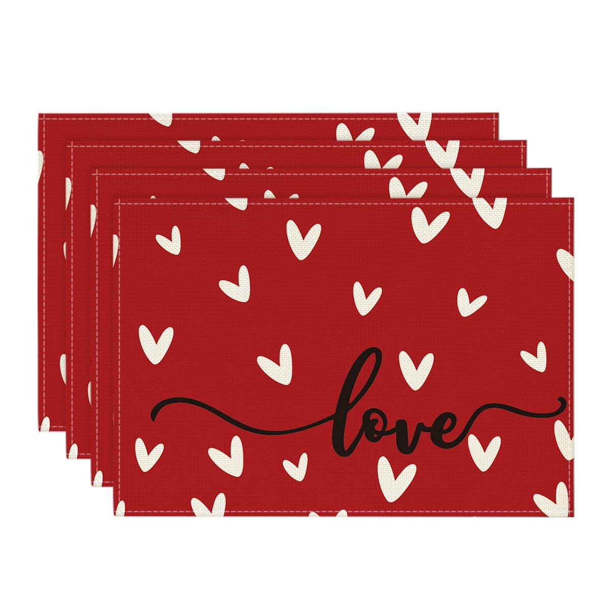 Artoid Mode corazones rojos, mantel individual para proteger la mesa con estilo.