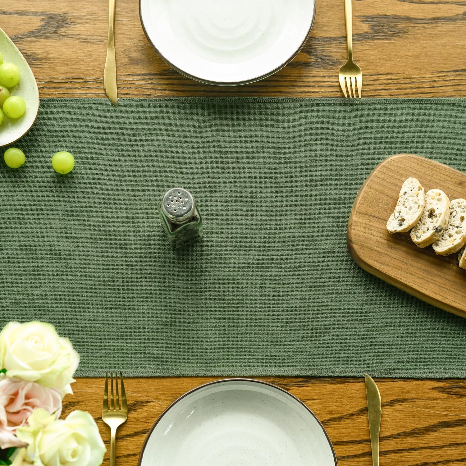 Artoid Mode corredor de mesa de lino mezcla, tacto suave y duradero.