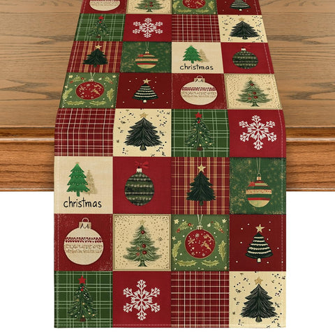 Artoid Mode corredor de mesa Navidad: banda de colores para decorar la mesa festiva.