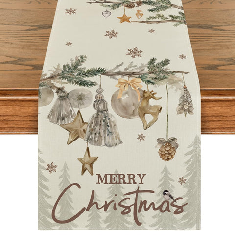 Artoid Mode corredor de mesa Navidad pino, añade toque festivo y estilo a la mesa.
