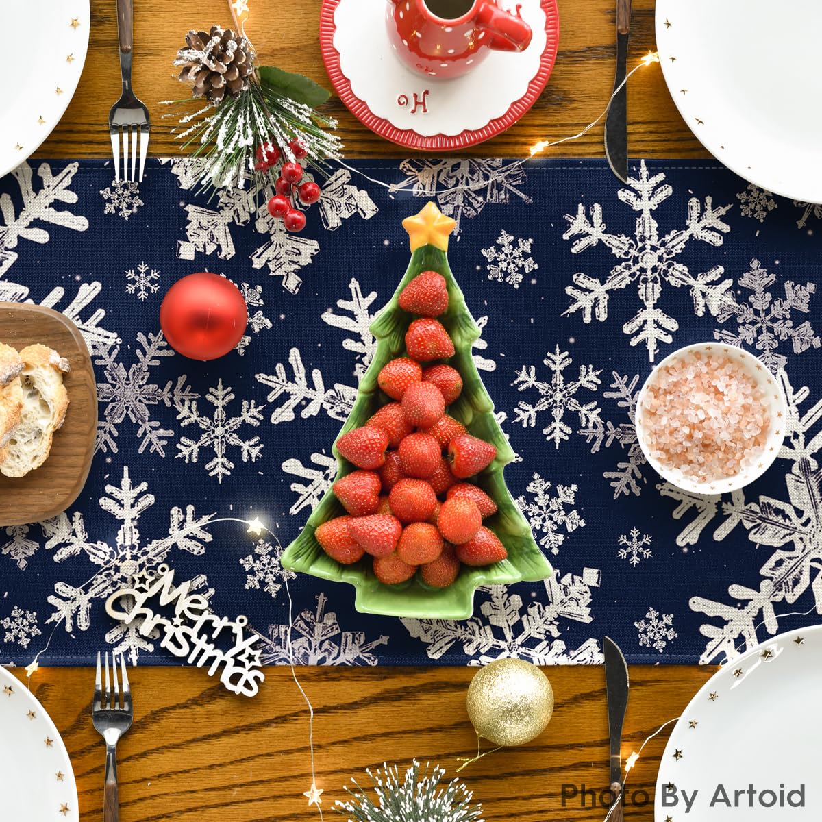 Artoid Mode decorativo navideño, crea ambiente festivo.