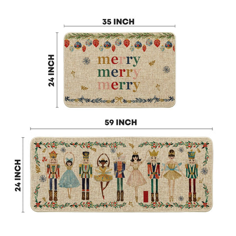 Artoid Mode tapete navideño 24x35, patrón acuarela, ideal para cocina y pasillo.