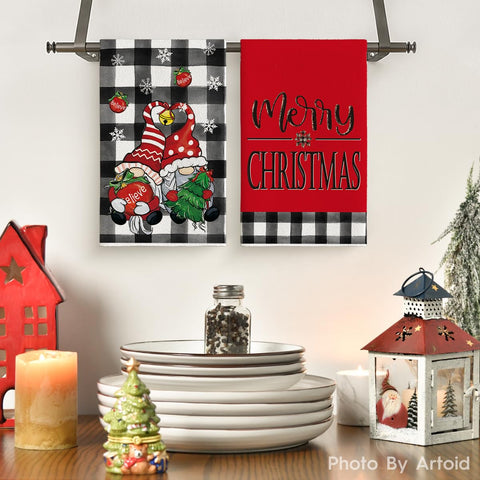 Toallas Artoid Mode diseño navideño gnomo, para secar platos con estilo