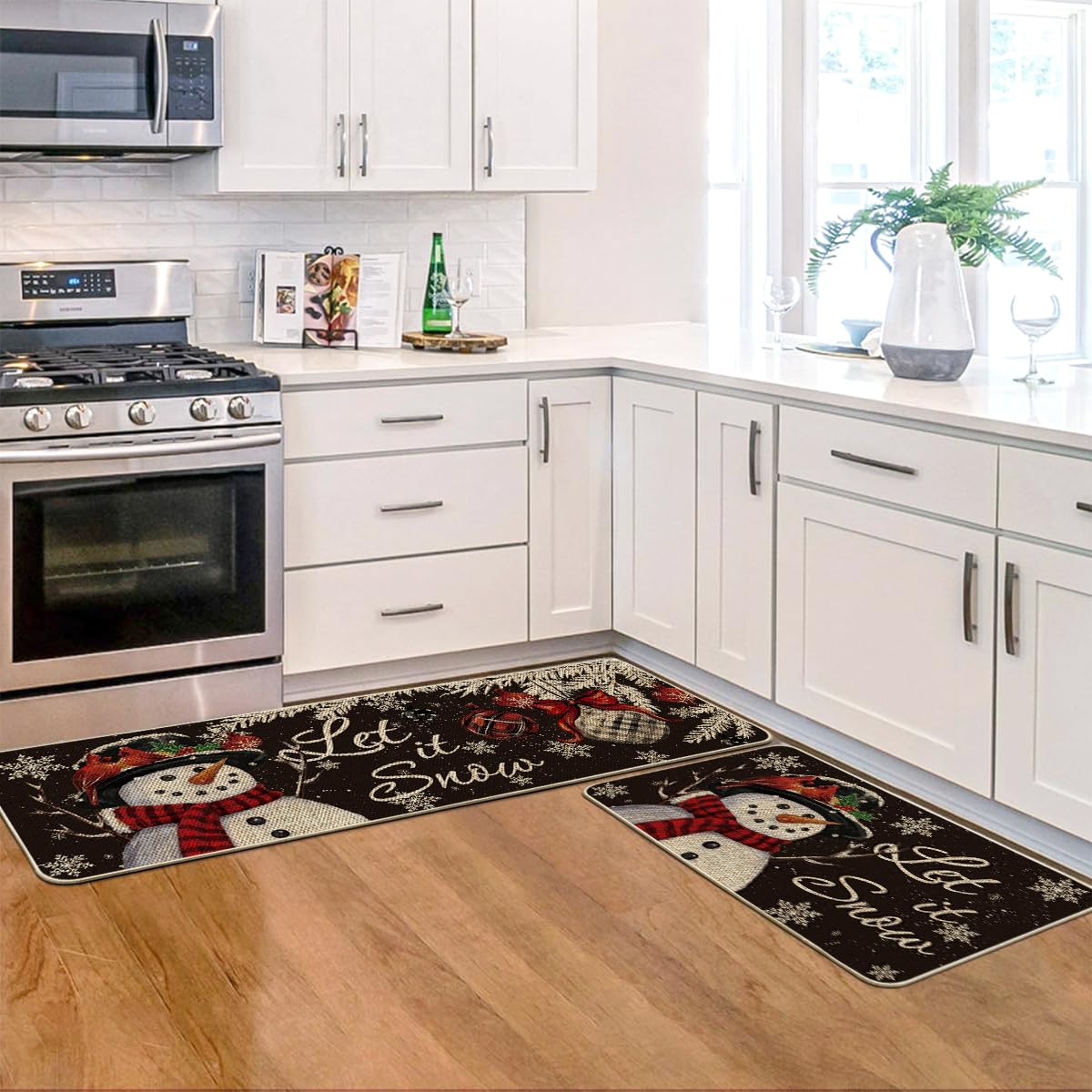 Alfombra Artoid Mode patrones únicos para cocina 17x29, aporta estilo festivo.