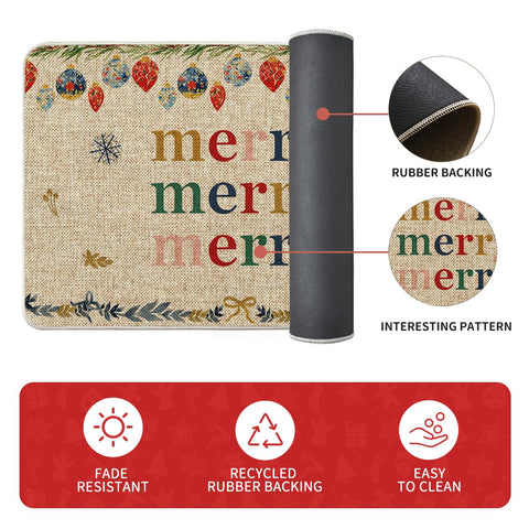 Artoid Mode mat navideño acuarela, uso versátil en entrada o cocina.