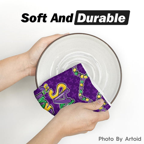 Artoid Mode Iris Doughnut: juego de 4 toallas duraderas para tareas de cocina.