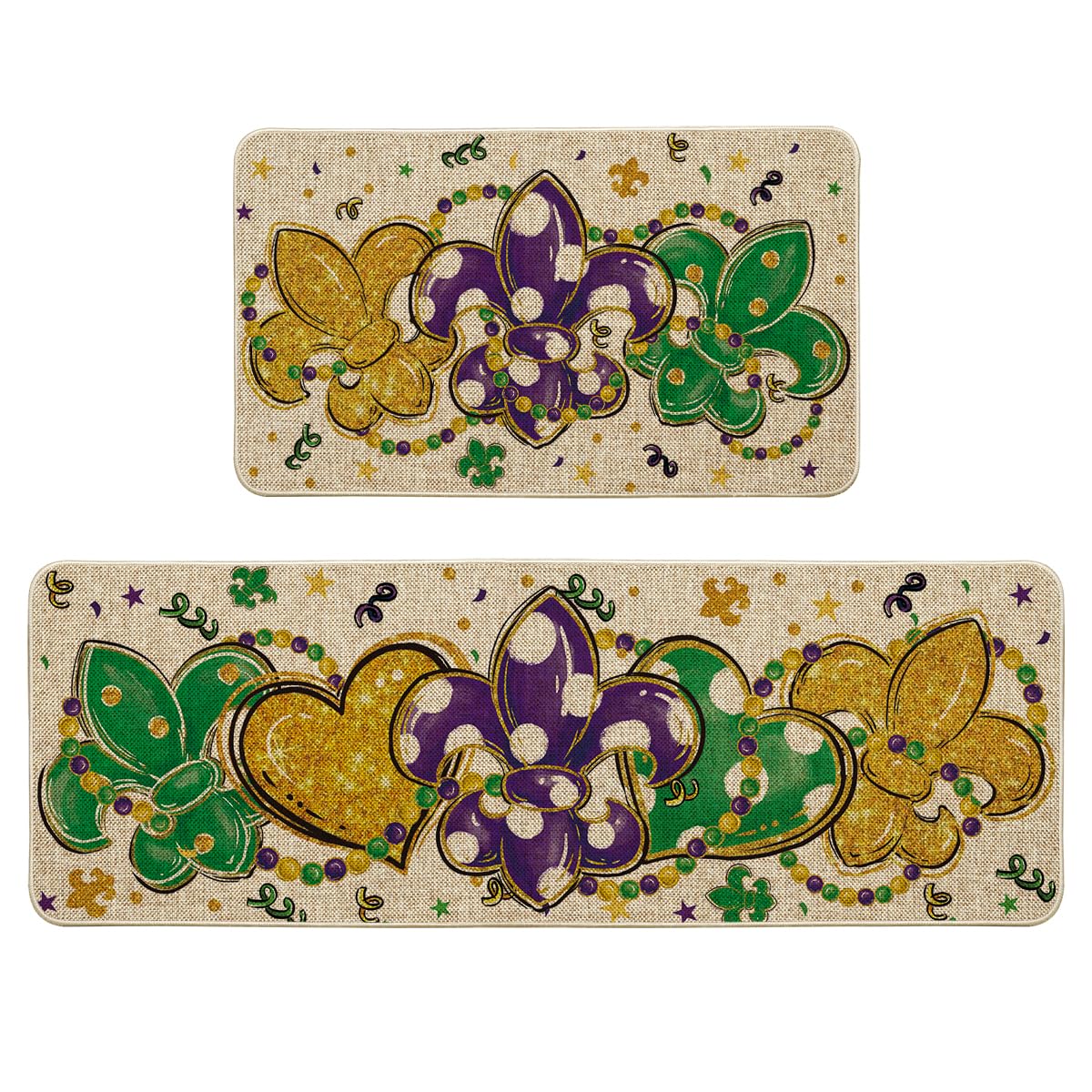 Artoid Mode Iris Perlas Love Mardi Gras 17x29: diseño único y color intenso para la cocina