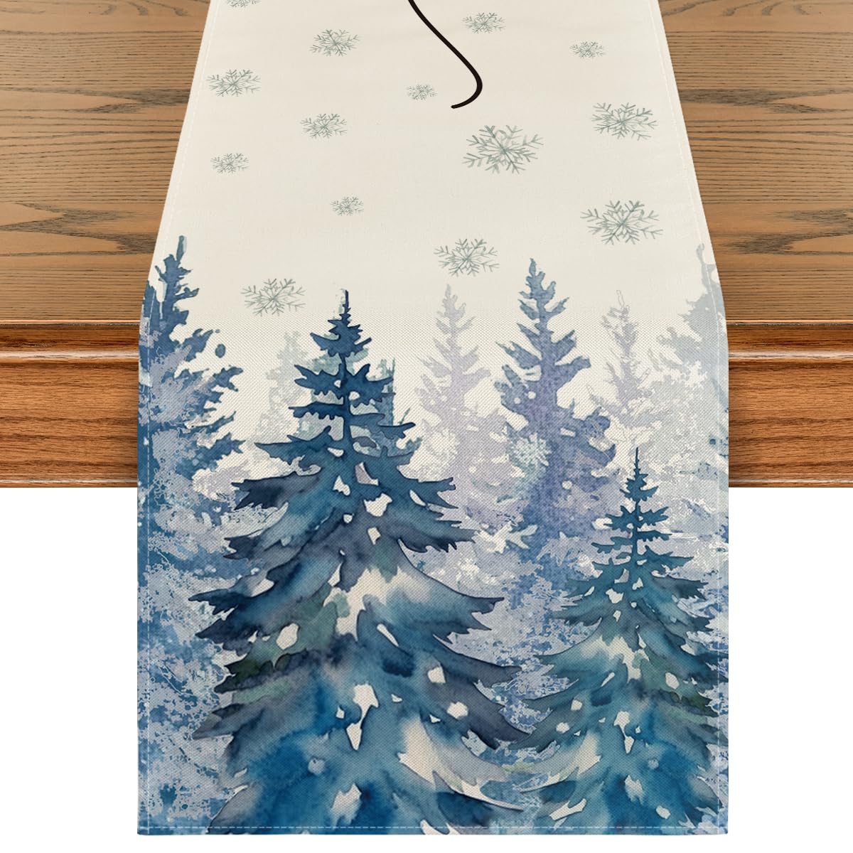 Mantel Artoid Mode con pintura de tinta de árboles navideños para fiestas