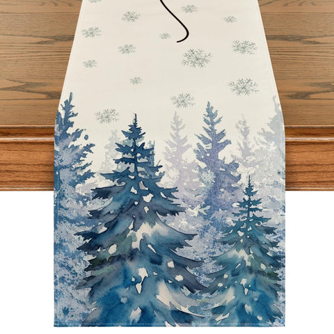 Mantel Artoid Mode con pintura de tinta de árboles navideños para fiestas