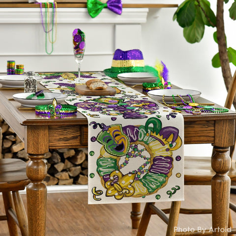 Artoid Mode mantel de mesa diseño carnaval, añade estilo y color a cualquier comida.