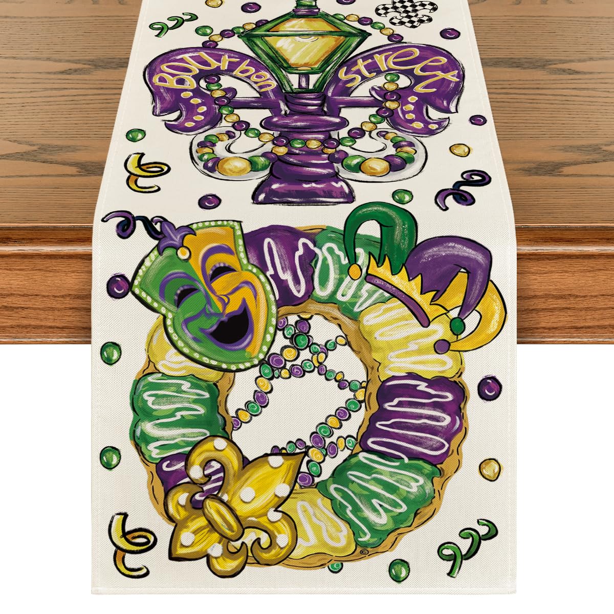 Artoid Mode mantel de mesa iris con cuentas, perfecto para cenas festivas y elegantes.
