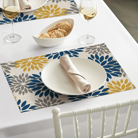 Manteles de vinilo floral Artoid Mode, duraderos y fáciles de limpiar para comidas diarias.