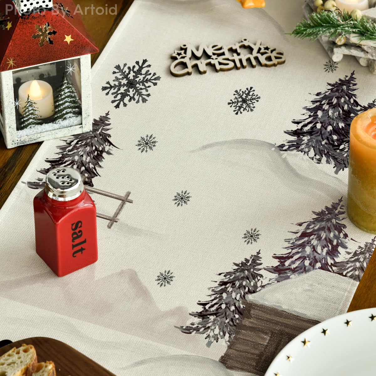 Mantel Artoid Mode diseño navideño para alegrar la decoración del hogar.