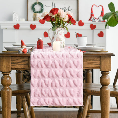 Artoid Mode mantel jacquard rosa: añade color para ocasiones especiales.