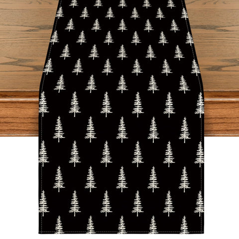 Artoid Mode mantel navidad negro con árbol, ideal para decorar fiestas.