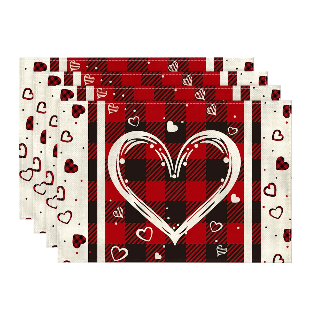 Artoid Mode manteles amor rojo negro para mesa, protegen superficie y crean ambiente festivo