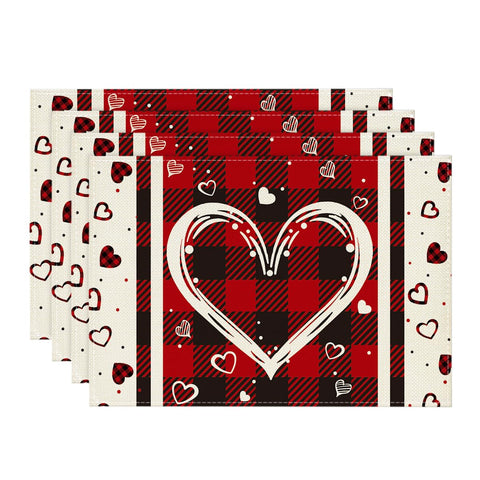 Artoid Mode manteles amor rojo negro para mesa, protegen superficie y crean ambiente festivo
