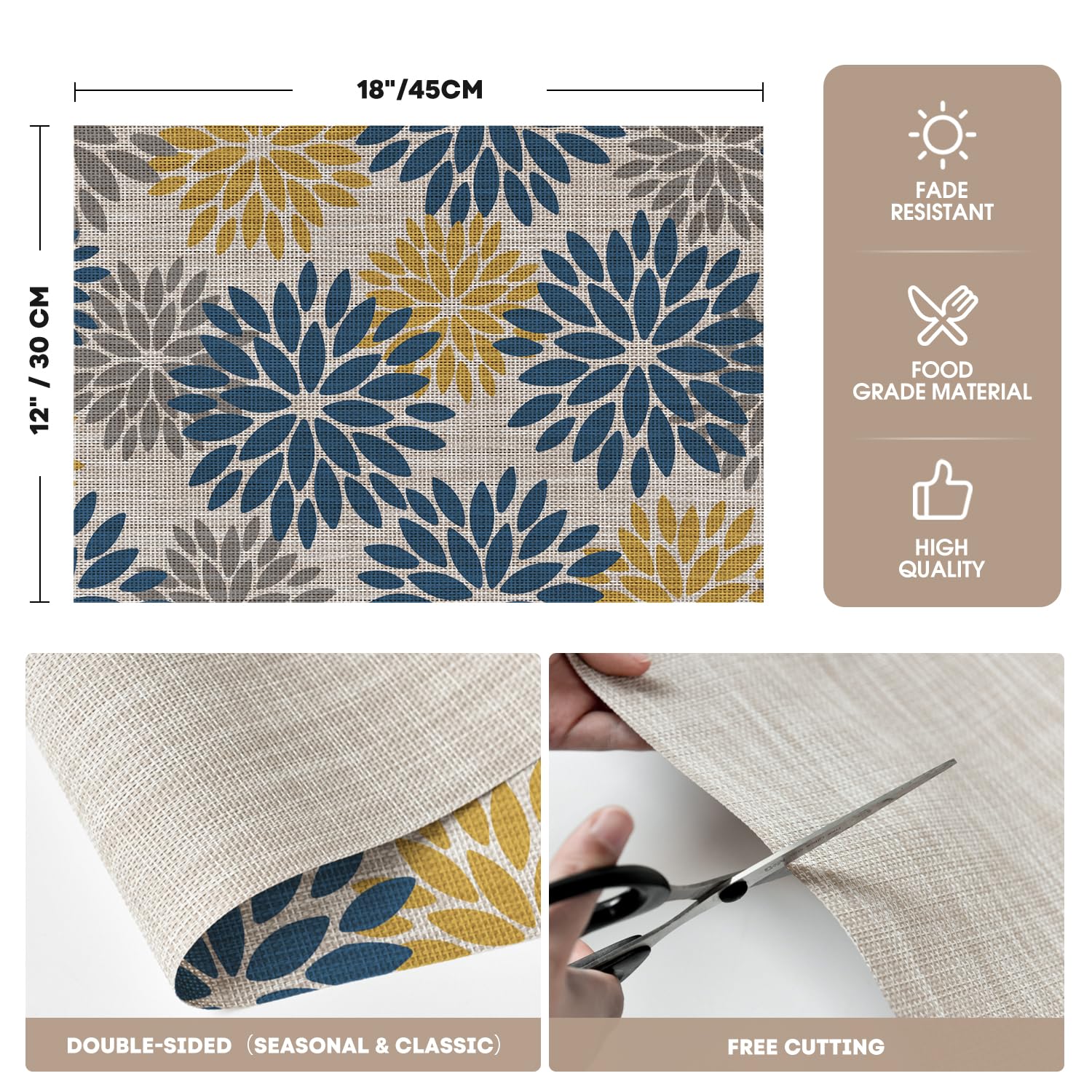Resistente al calor hasta 80°C, manteles Artoid Mode frente a tazas.