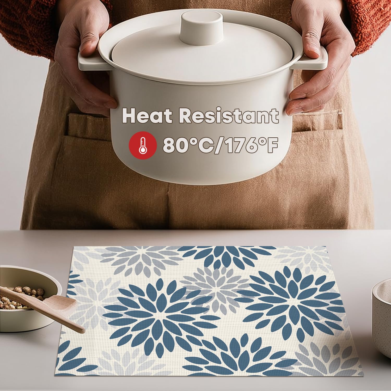 Artoid Mode mantel vinilo florales, antideslizante para cenas y decoraciones con estilo rústico.