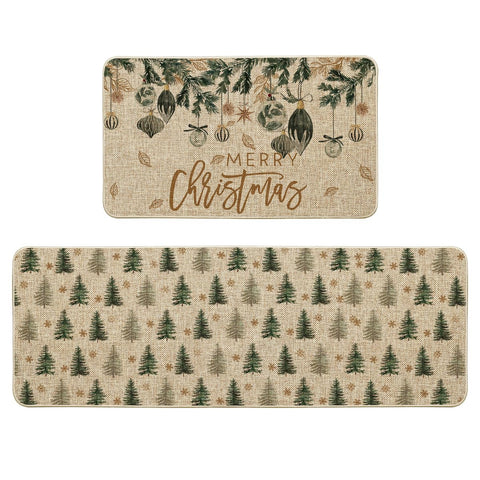 Alfombrilla Artoid Mode con diseño navideño para cocina, protege el piso de 17x29.