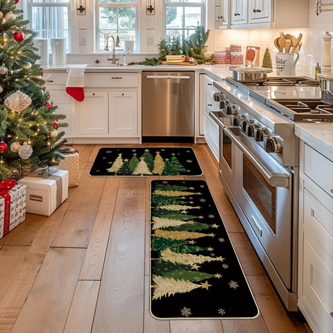Alfombra Artoid Mode para cocina con copos de nieve, piso amplio y fácil limpieza
