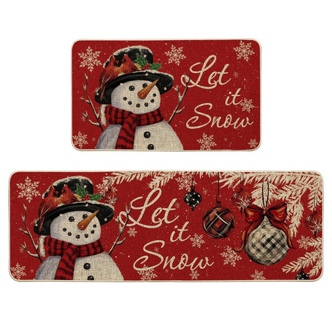 Alfombrilla Artoid Mode con copos de nieve para la cocina, decorativa y protectora.