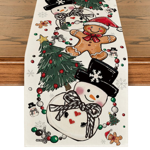 Artoid Mode: muñeco de nieve y galleta de jengibre, ideal para decorar la mesa navideña.