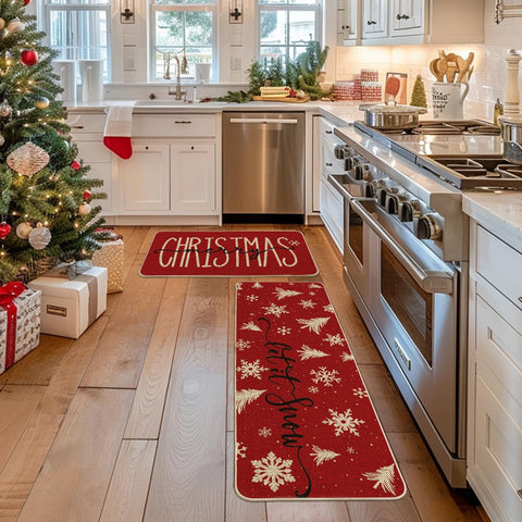 Alfombrilla Artoid Mode árbol de Navidad para entrada o cocina, calidez decorativa.